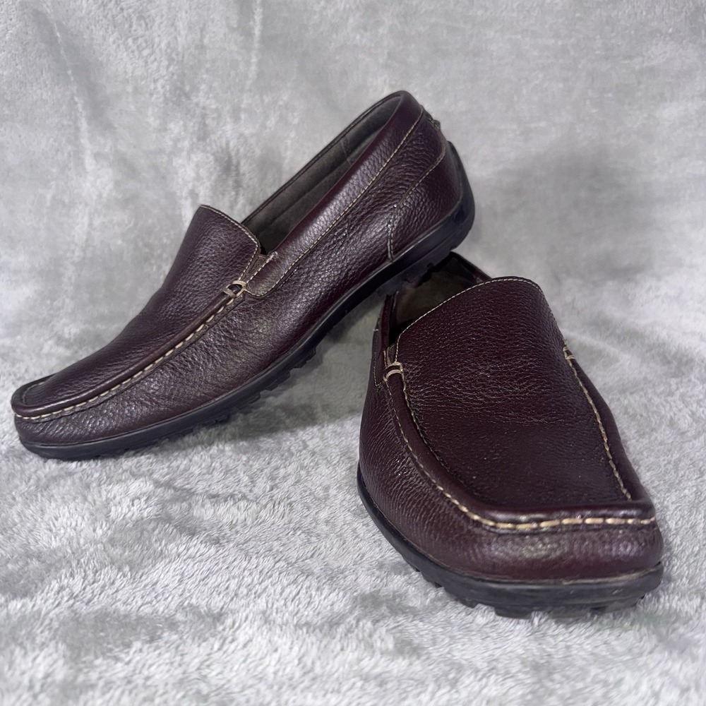 Florsheim Men's Leather Slip On Loafers Shoes US 10.5 EEE Brown Comfort Tech - Picture 1 of 11